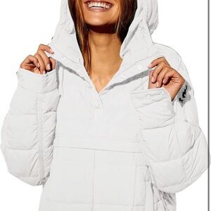 Women's White Hooded Jacket